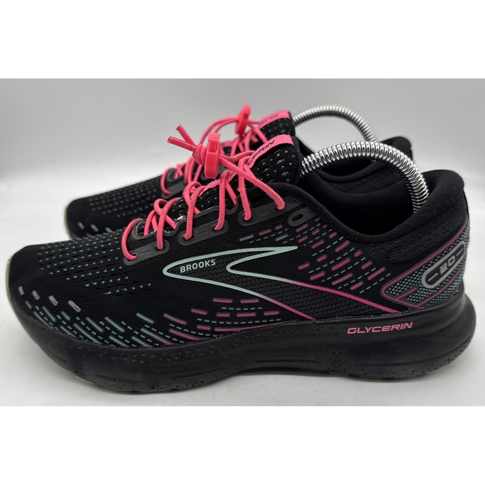 Brooks Glycerin 20 Black Blue Pink Women Running Shoes 1203691B005 Size 9.5